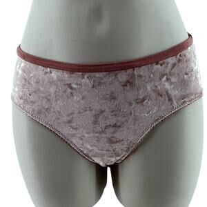 Victoria's Secret Hiphugger Hipster Panties Women's XS Pink Crushed Velvet